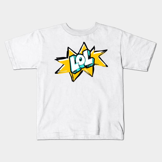 Vintage, retro Comic Design - LOL Kids T-Shirt by LR_Collections